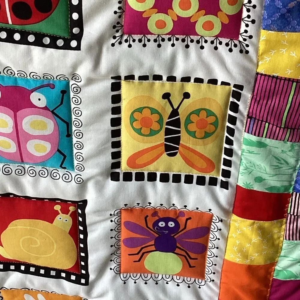 NWT. Girls Love Bugs Too! Hand Crafted Children’s Quilt
